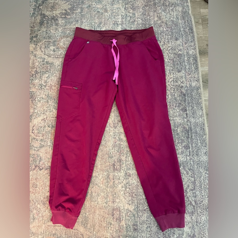 Figs Dark Magenta Zamora Joggers